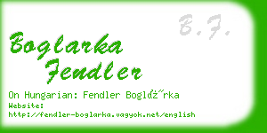 boglarka fendler business card